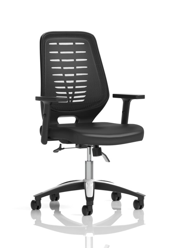 Relay Medium Mesh Back Task Operator Office Chair with Arms - Image 4