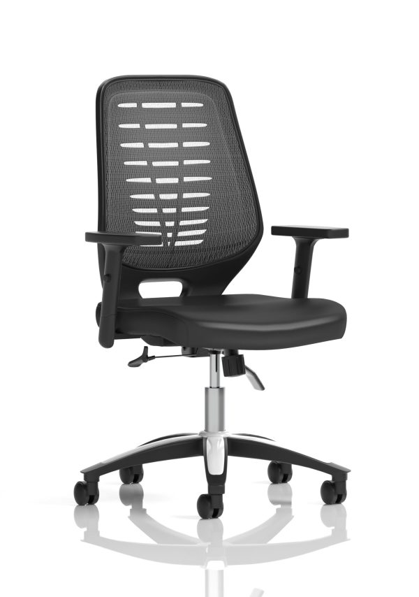 Relay Medium Mesh Back Task Operator Office Chair with Arms - Image 24