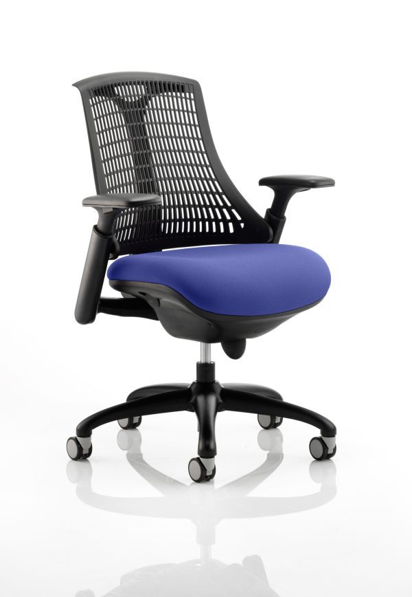 Flex Medium Back Black Frame Task Operator Office Chair with Arms - Image 10