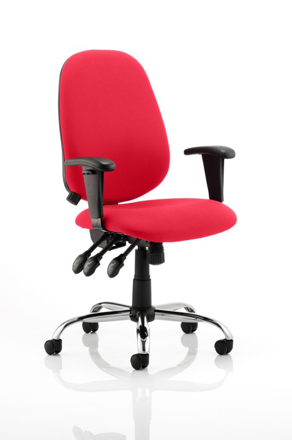 Lisbon Medium Back Task Operator Office Chair with Height Adjustable Arms - Image 3