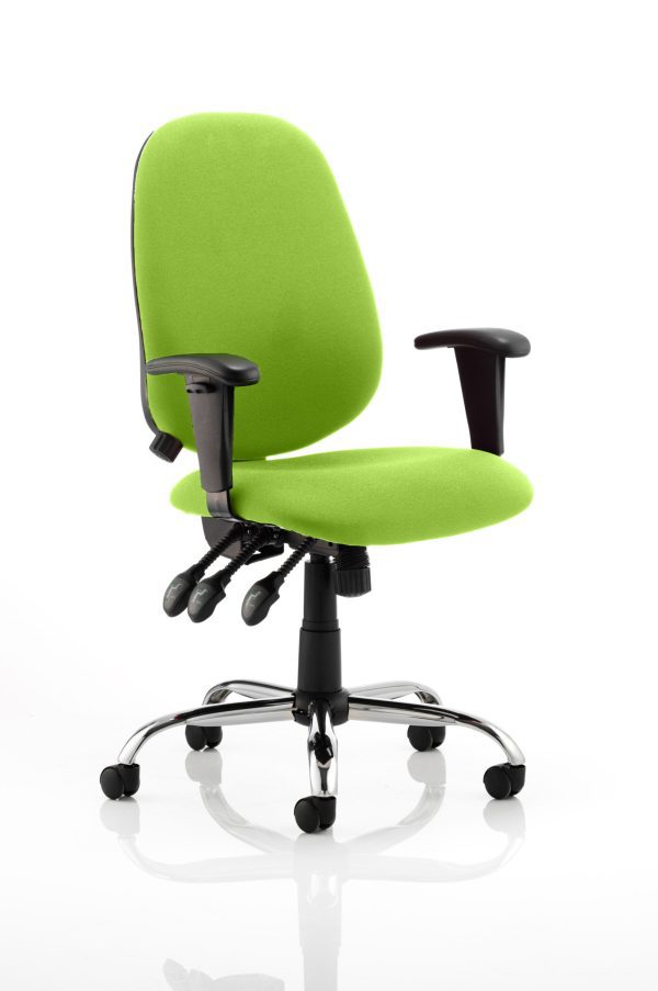 Lisbon Medium Back Task Operator Office Chair with Height Adjustable Arms - Image 4