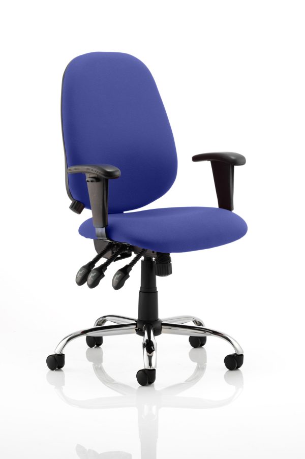 Lisbon Medium Back Task Operator Office Chair with Height Adjustable Arms - Image 5