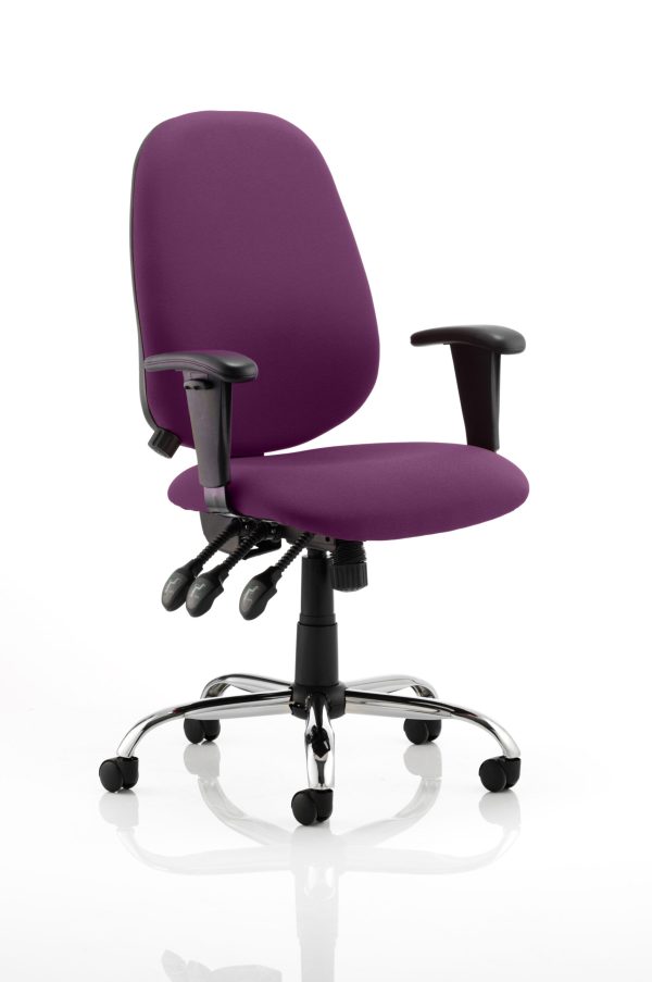 Lisbon Medium Back Task Operator Office Chair with Height Adjustable Arms - Image 10