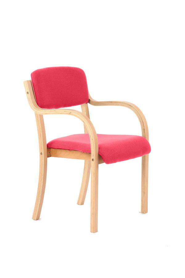 Drift Wooden Frame Visitor Chair with Arms - Image 3