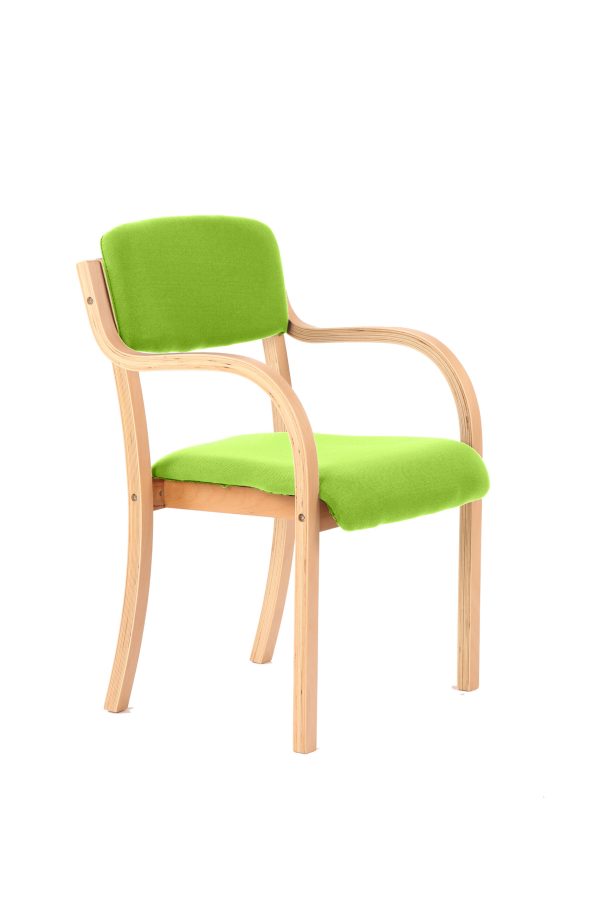 Drift Wooden Frame Visitor Chair with Arms - Image 4