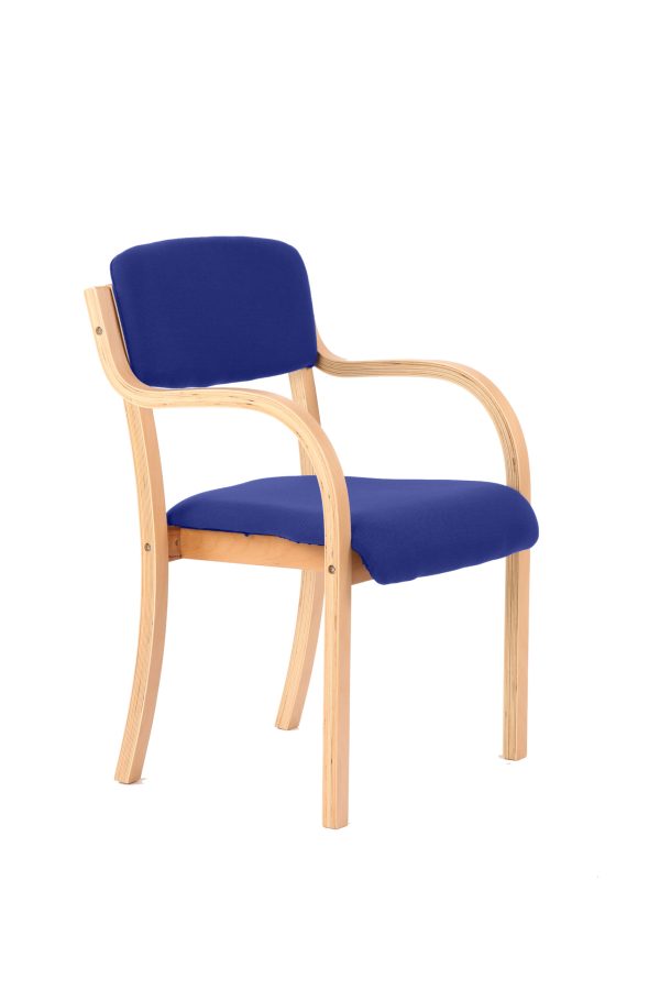 Drift Wooden Frame Visitor Chair with Arms - Image 5