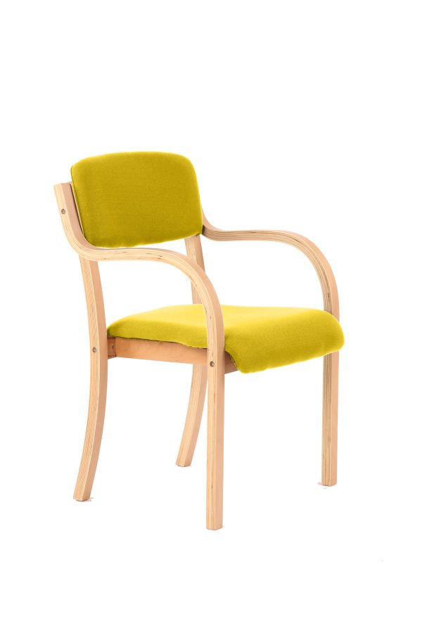 Drift Wooden Frame Visitor Chair with Arms - Image 7