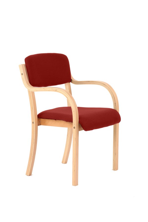 Drift Wooden Frame Visitor Chair with Arms - Image 8
