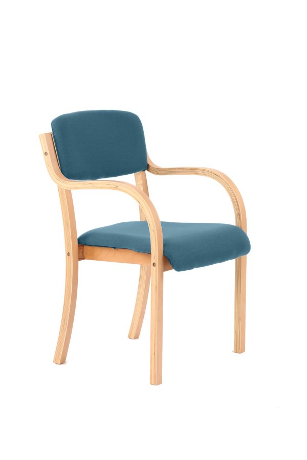 Drift Wooden Frame Visitor Chair with Arms - Image 9