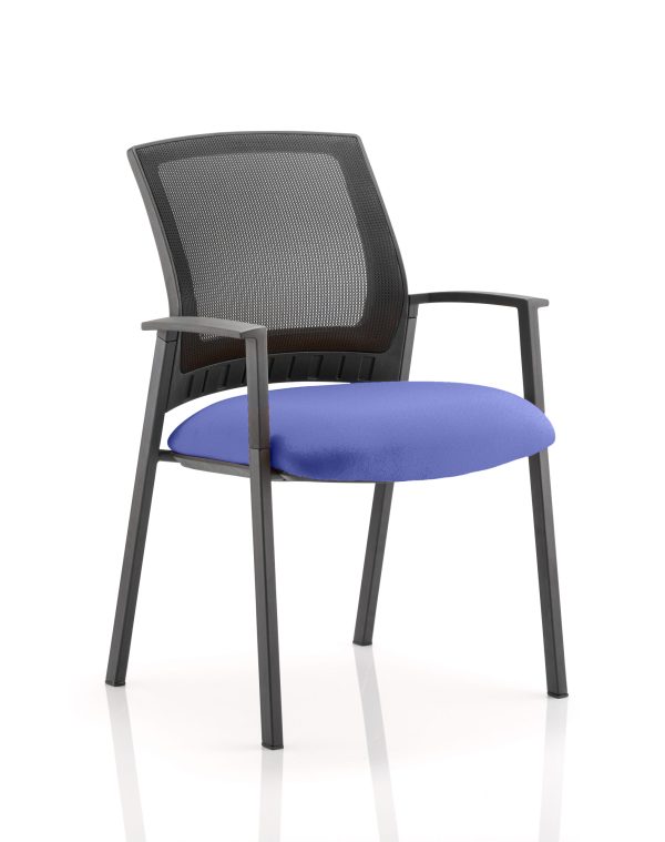 Mel  Medium Mesh Back Stacking Visitor Chair with Arms - Image 4