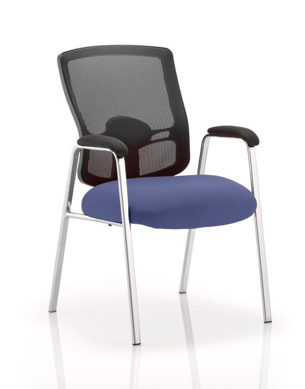 Portland Medium Mesh Back (Straight Leg) Visitor Chair with Arms - Image 4