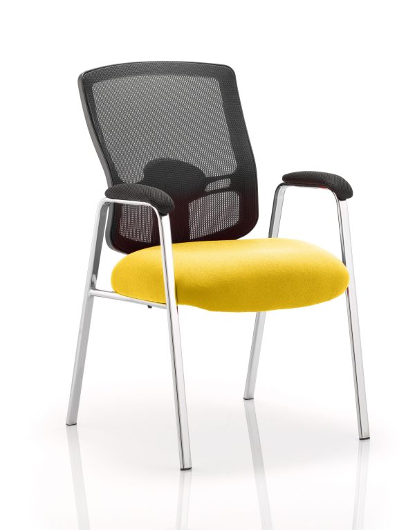Portland Medium Mesh Back (Straight Leg) Visitor Chair with Arms - Image 6