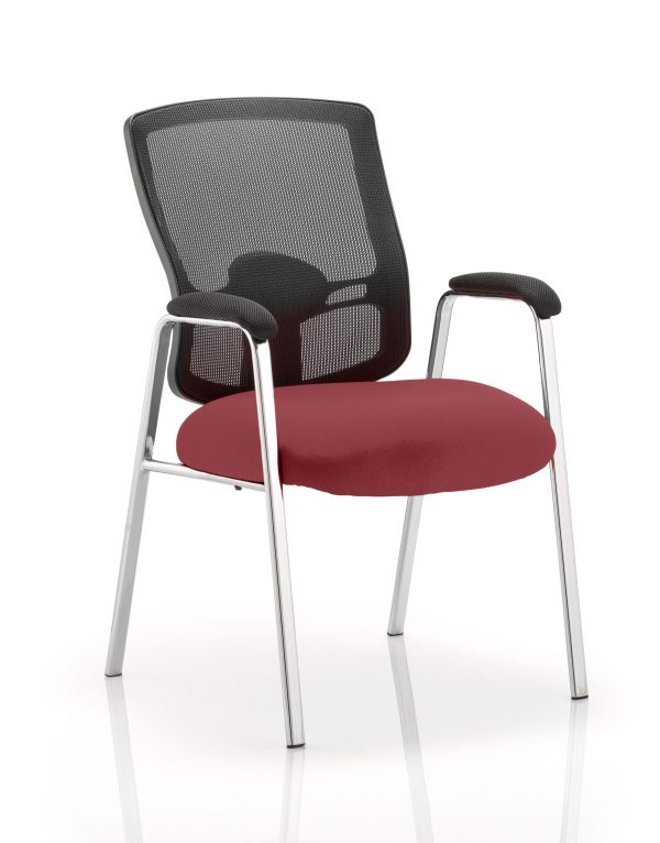 Portland Medium Mesh Back (Straight Leg) Visitor Chair with Arms - Image 7