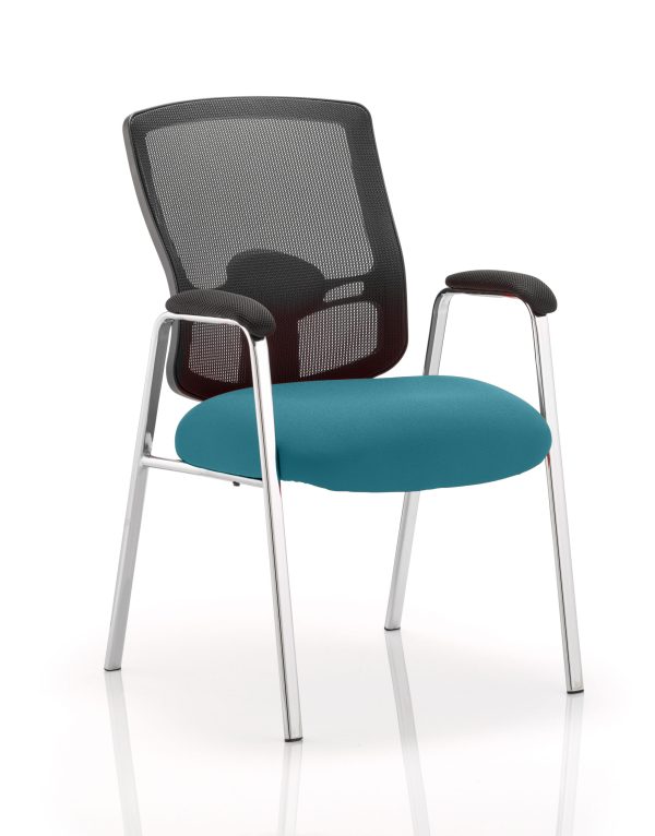 Portland Medium Mesh Back (Straight Leg) Visitor Chair with Arms - Image 8