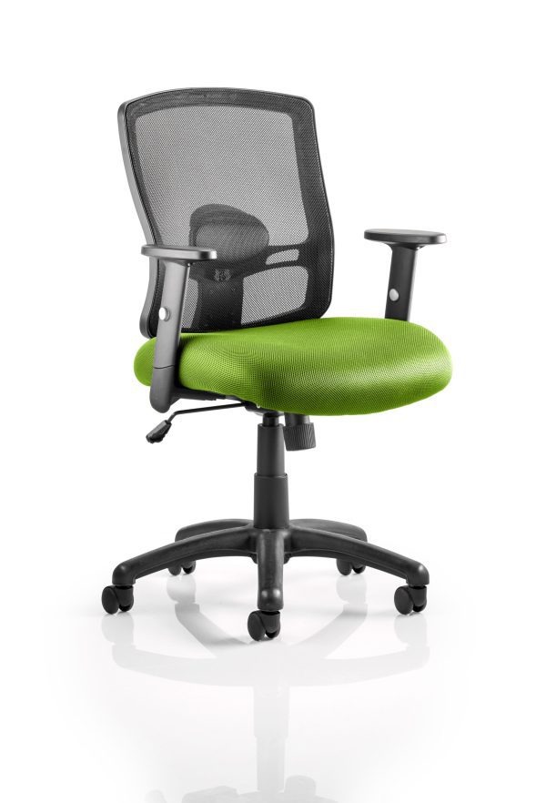 Portland Medium Mesh Back Task Operator Office Chair with Arms - Image 3