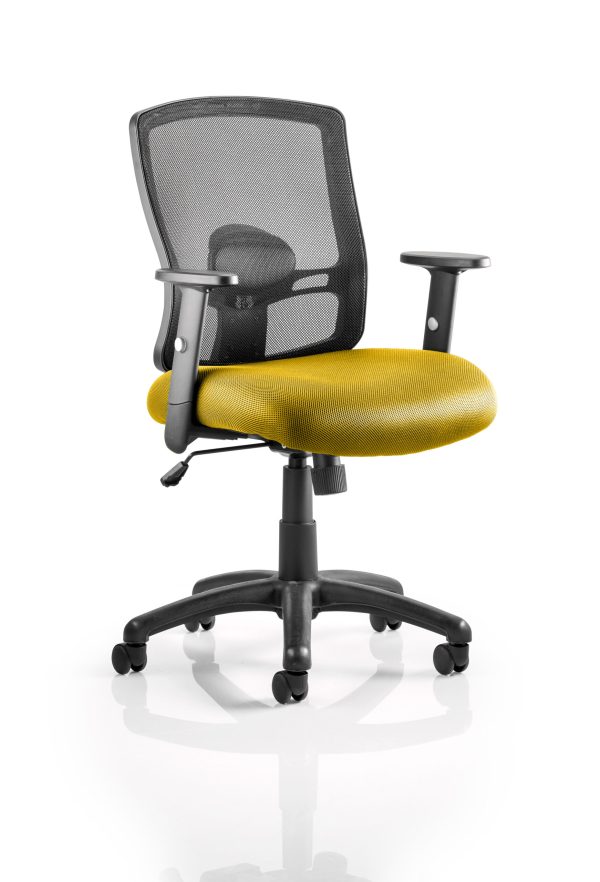 Portland Medium Mesh Back Task Operator Office Chair with Arms - Image 6