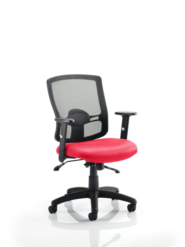 Portland II Medium Mesh Back Task Operator Office Chair with Arms - Image 2