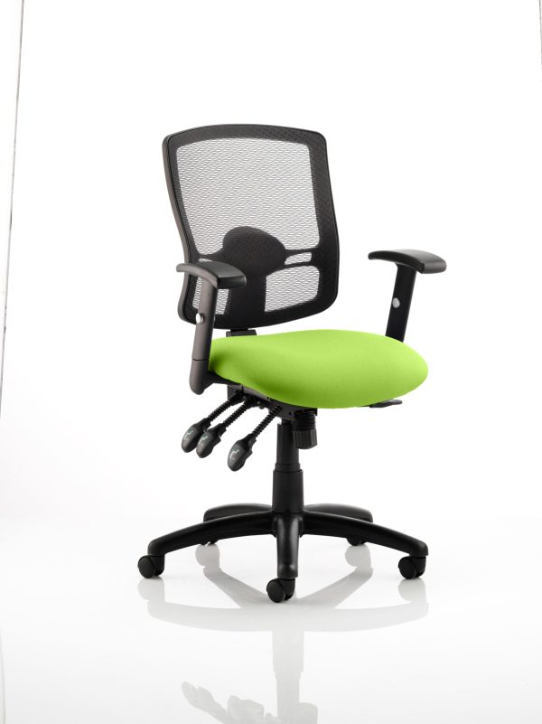 Portland III High Mesh Back Task Operator Office Chair with Arms - Image 3
