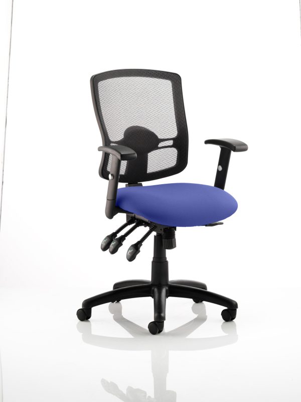 Portland III High Mesh Back Task Operator Office Chair with Arms - Image 4