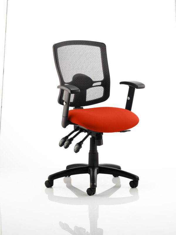 Portland III High Mesh Back Task Operator Office Chair with Arms - Image 5