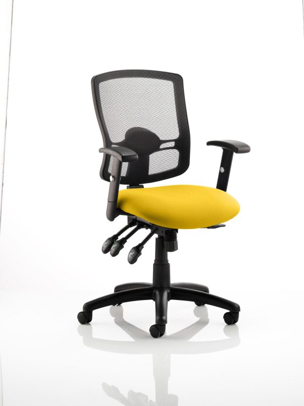 Portland III High Mesh Back Task Operator Office Chair with Arms - Image 6