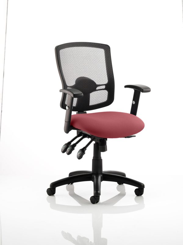 Portland III High Mesh Back Task Operator Office Chair with Arms - Image 7