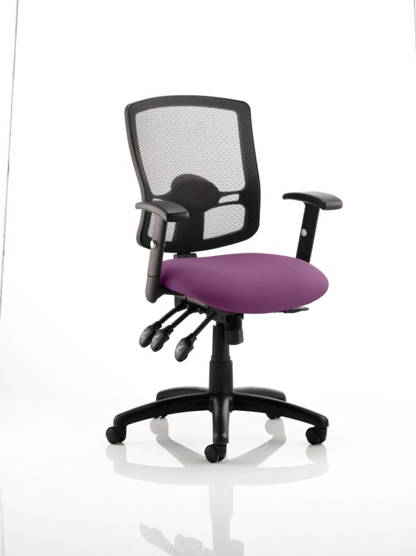 Portland III High Mesh Back Task Operator Office Chair with Arms - Image 9
