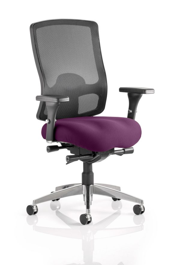 Regent High Mesh Back Ergonomic Task Operator Office Chair with Arms - Image 9