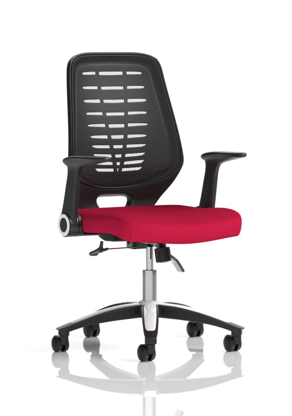 Relay Medium Mesh Back Task Operator Office Chair with Arms - Image 5