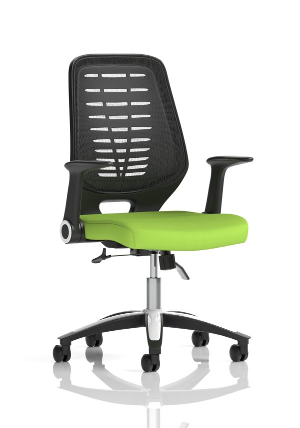 Relay Medium Mesh Back Task Operator Office Chair with Arms - Image 7