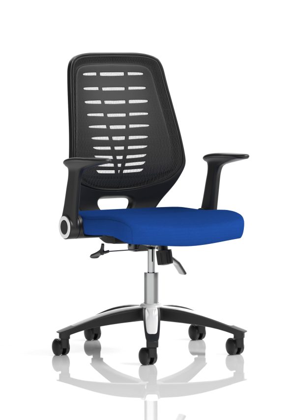 Relay Medium Mesh Back Task Operator Office Chair with Arms - Image 9