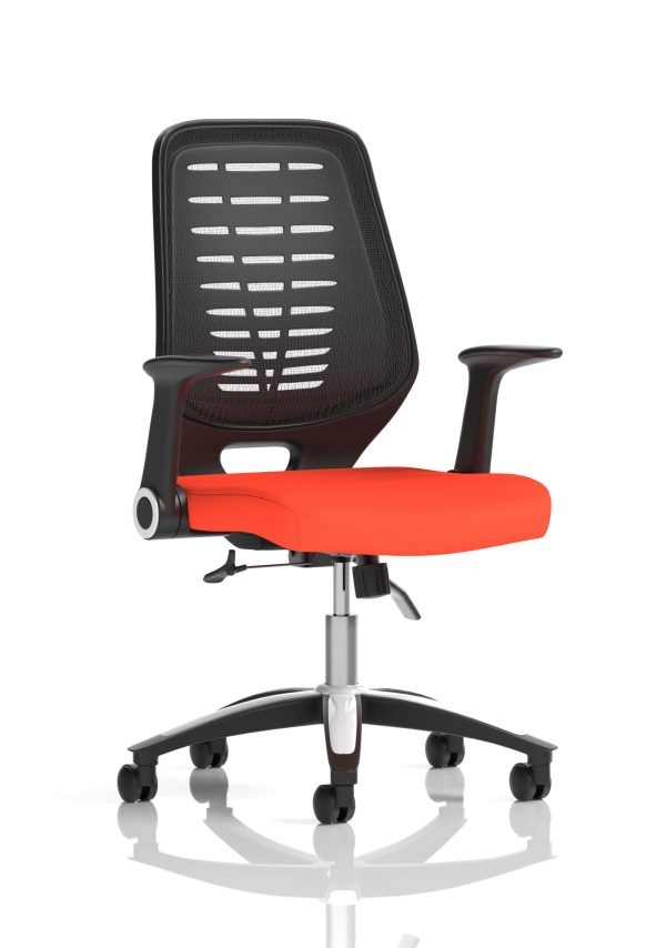 Relay Medium Mesh Back Task Operator Office Chair with Arms - Image 11