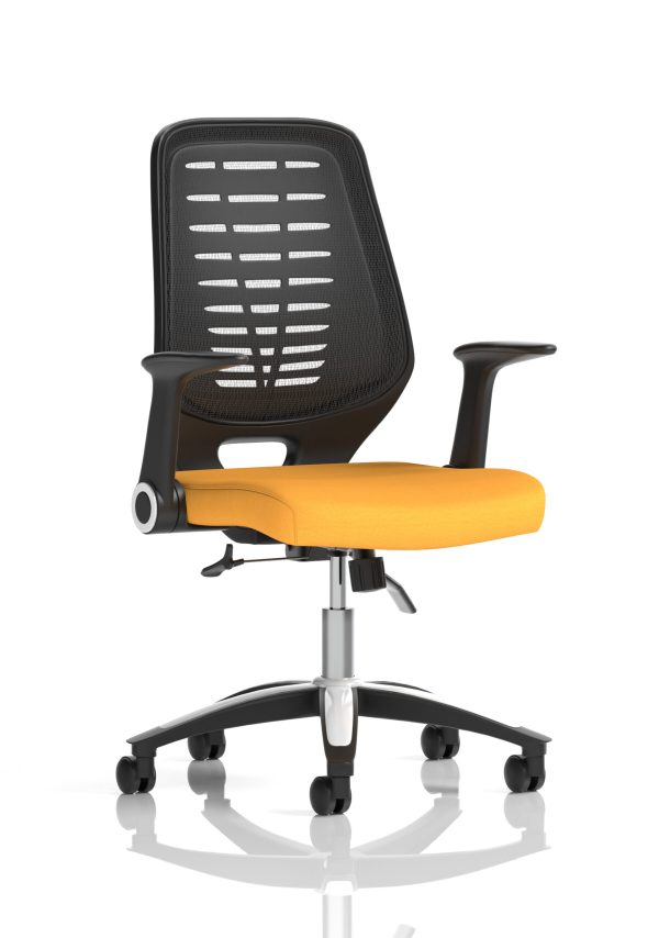 Relay Medium Mesh Back Task Operator Office Chair with Arms - Image 13