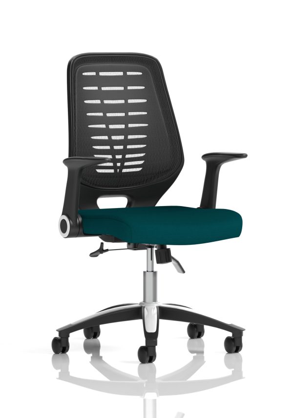 Relay Medium Mesh Back Task Operator Office Chair with Arms - Image 17