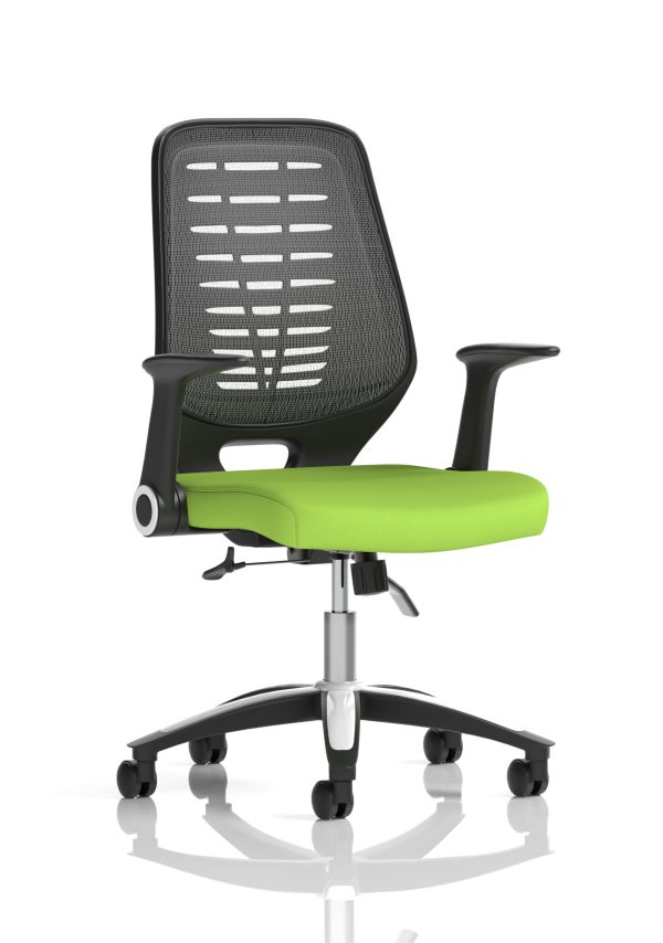 Relay Medium Mesh Back Task Operator Office Chair with Arms - Image 27