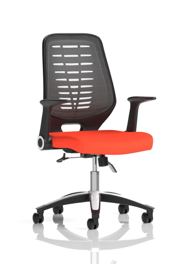 Relay Medium Mesh Back Task Operator Office Chair with Arms - Image 31