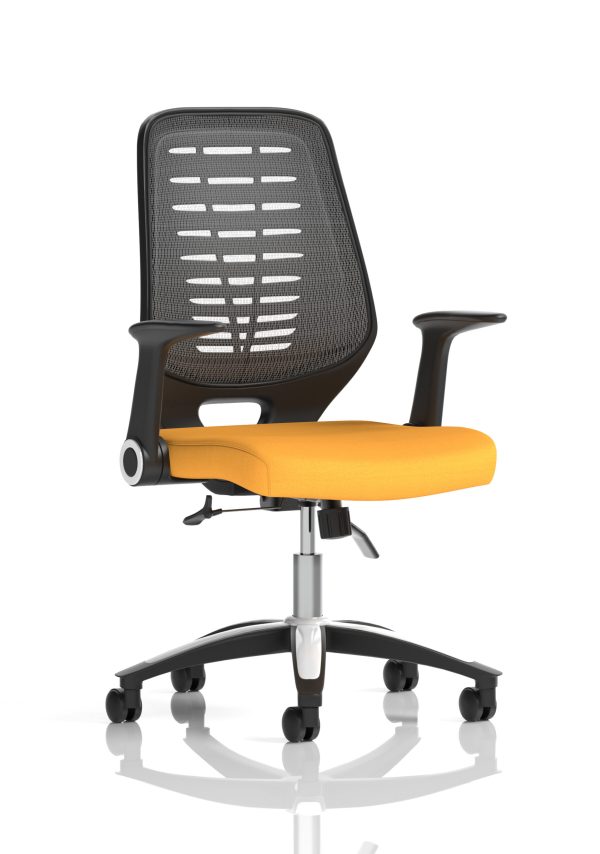 Relay Medium Mesh Back Task Operator Office Chair with Arms - Image 33