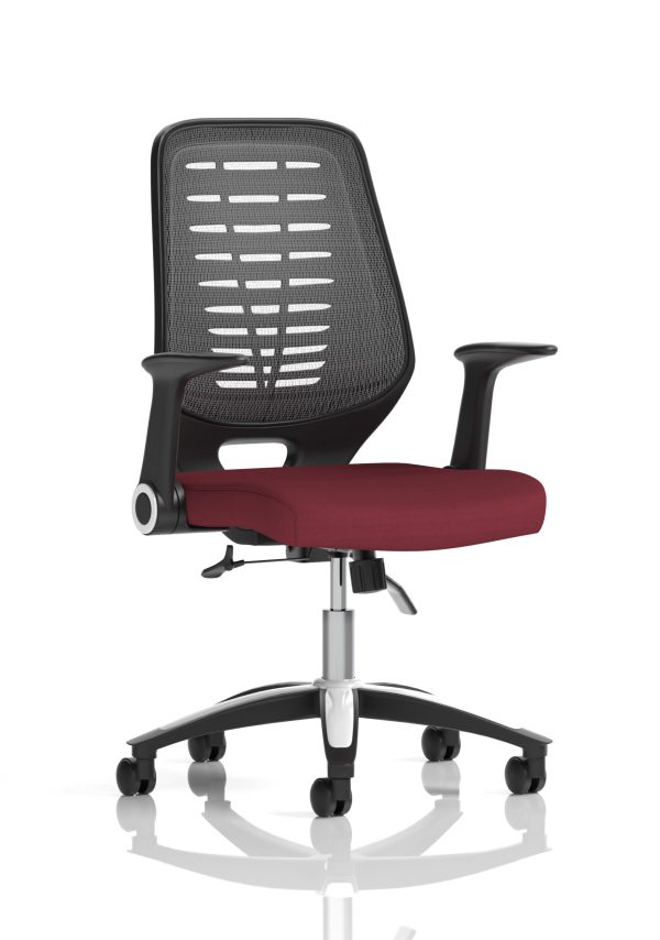 Relay Medium Mesh Back Task Operator Office Chair with Arms - Image 35