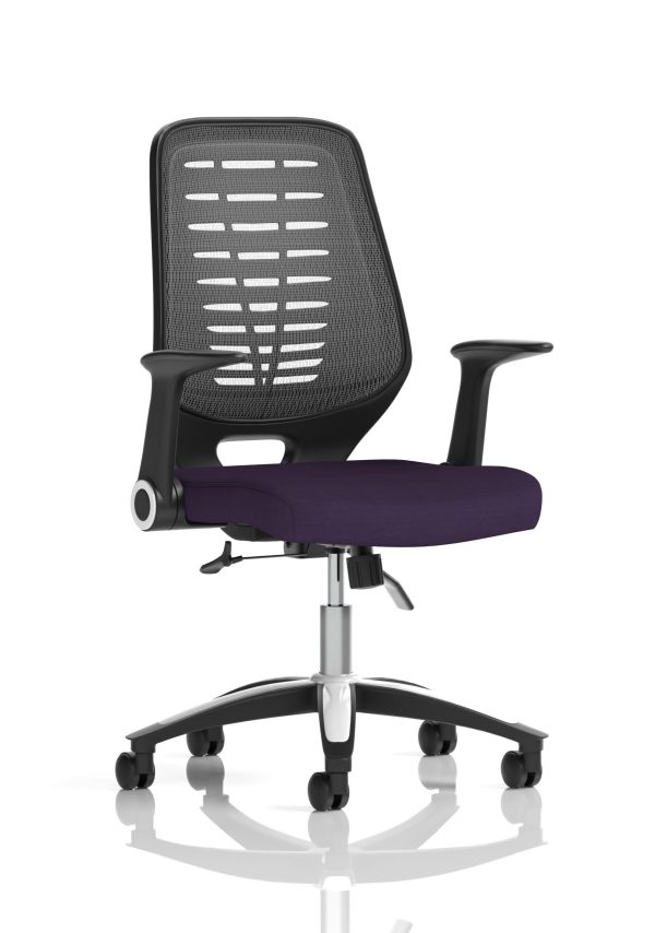 Relay Medium Mesh Back Task Operator Office Chair with Arms - Image 39