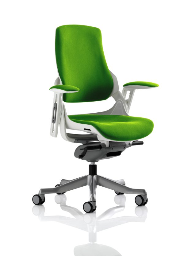 Zure High Back White Shell Executive Office Chair with Arms - Image 10