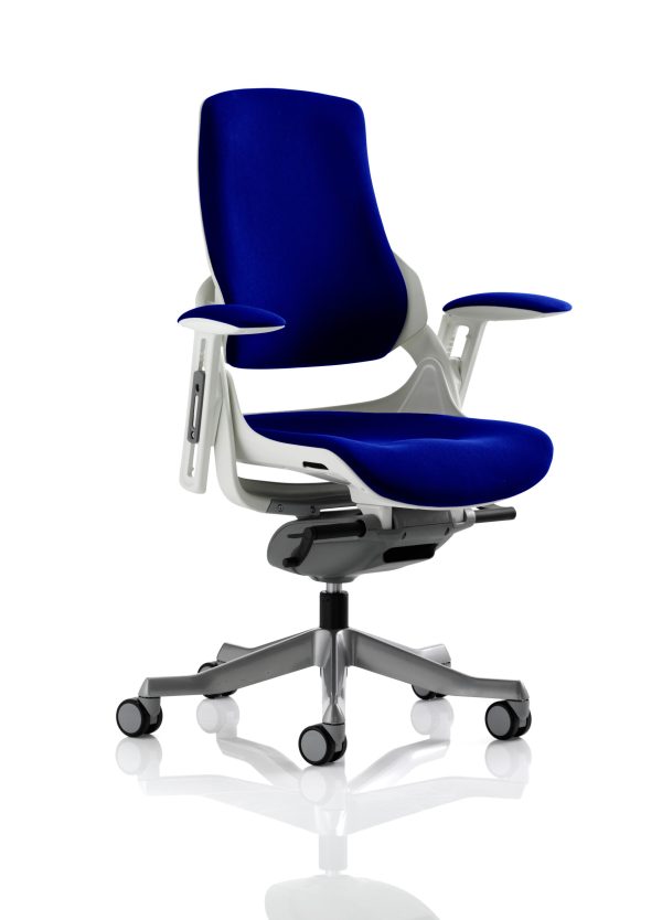 Zure High Back White Shell Executive Office Chair with Arms - Image 11