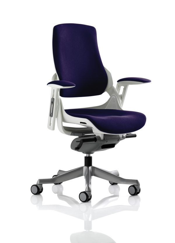 Zure High Back White Shell Executive Office Chair with Arms - Image 16
