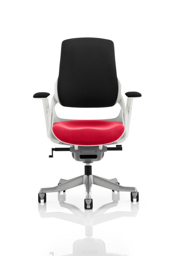 Zure High Back White Shell Executive Office Chair with Arms - Image 17