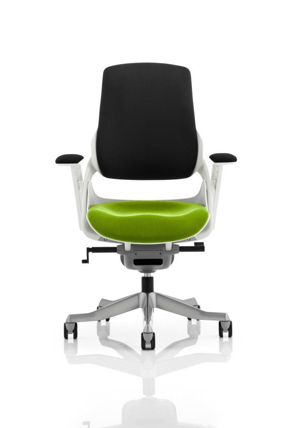 Zure High Back White Shell Executive Office Chair with Arms - Image 18