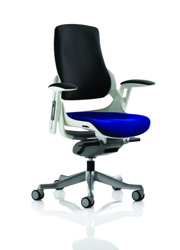 Zure High Back White Shell Executive Office Chair with Arms - Image 19