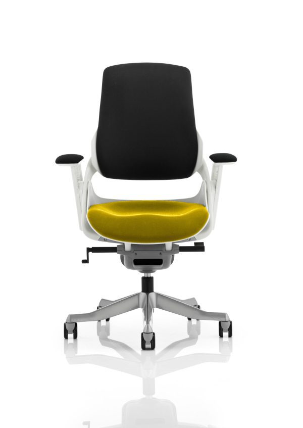 Zure High Back White Shell Executive Office Chair with Arms - Image 21