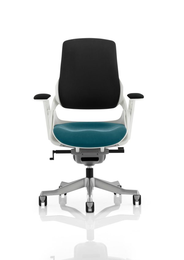 Zure High Back White Shell Executive Office Chair with Arms - Image 23