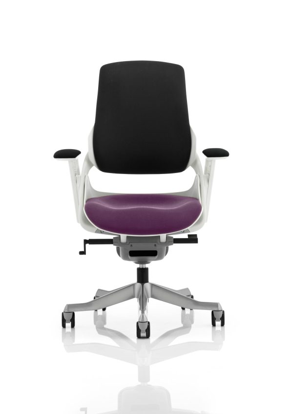 Zure High Back White Shell Executive Office Chair with Arms - Image 24