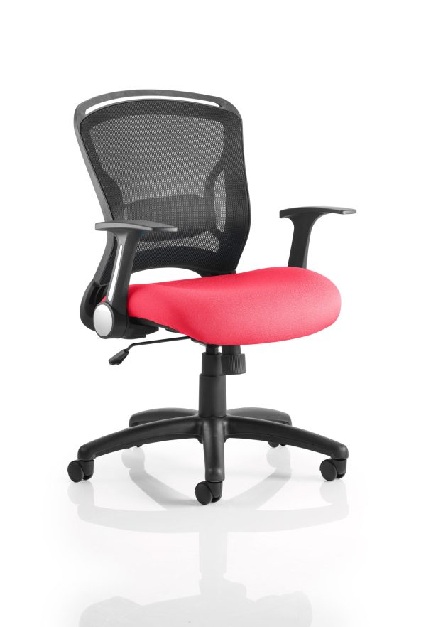 Zeus Medium Mesh Back Task Operator Office Chair with Arms - Image 2