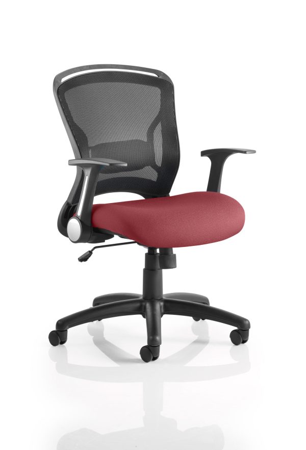 Zeus Medium Mesh Back Task Operator Office Chair with Arms - Image 7